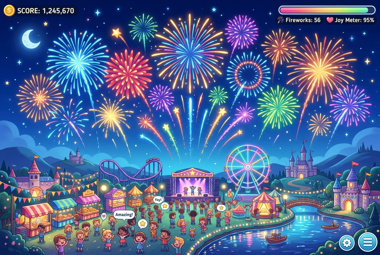 Flashy Fireworks Joy
